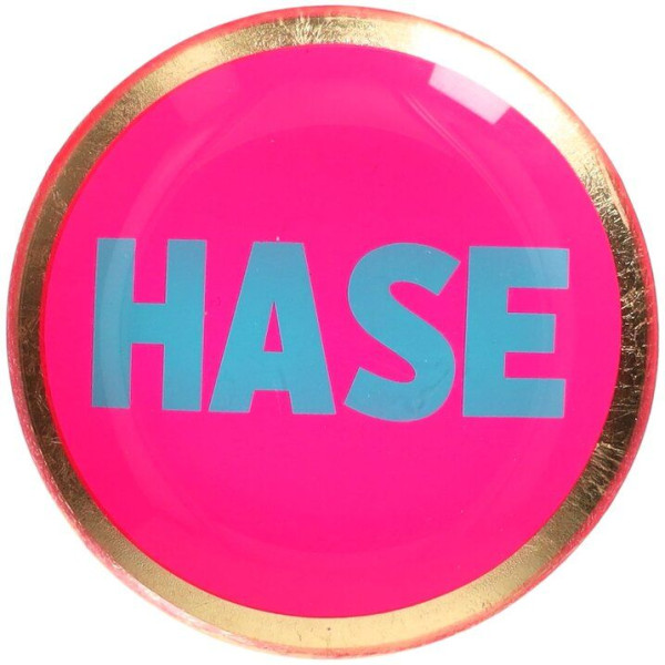 Love Plates Glasteller S Hase neon pink