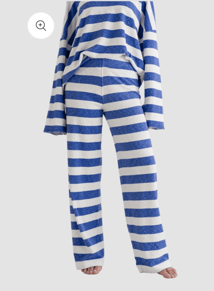 Elenya Pants Striped Ocean/White