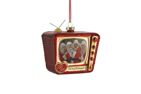 Baumschmuck Fernseher rot