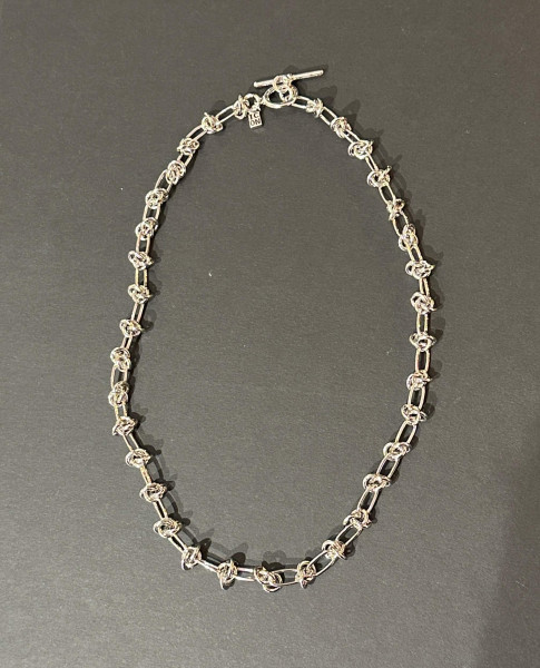 Knot Short Necklace Silber