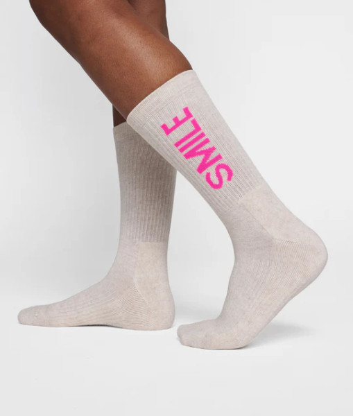 Socks Smile soft white melee