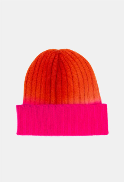 Cashmerebeanie Neon Pink/Orange Daisy