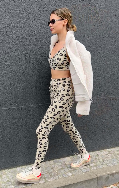 Yoga Leggings Leopard oyster