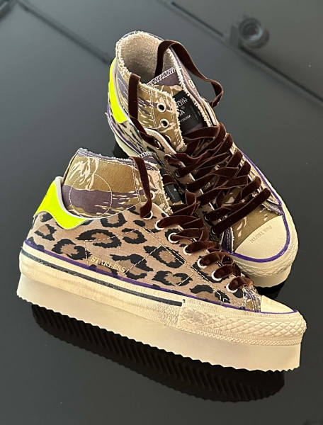 Starless High Platform Leopard Canvas