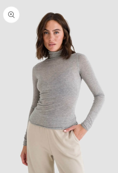 Agena Basic Turtleneck Glitter Silver