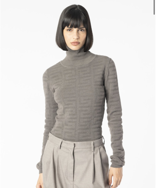 Tillie Longsleeve Turtle Neck Jacquard oak