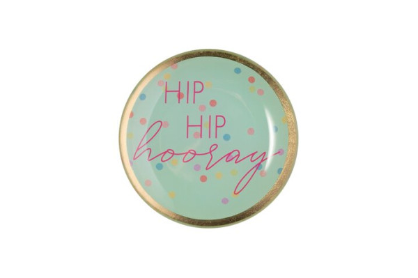 Love Plates Glasteller Hip Hip rund mint