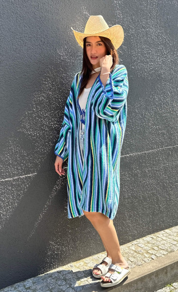 Jacket Recep Poncho striped