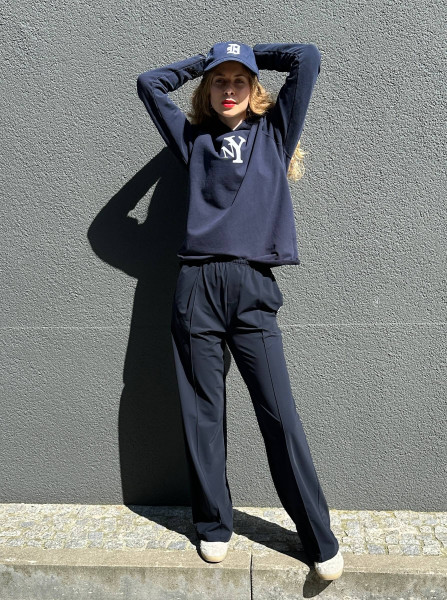 Trousers Wideleg navy