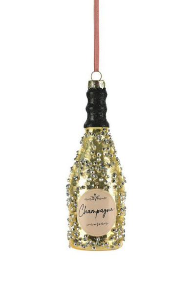 Baumschmuck Champagner mit Strasssteinen