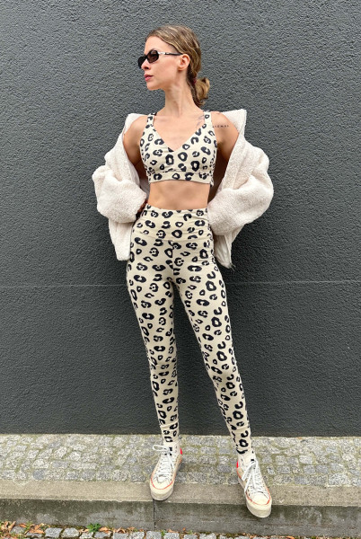 Sporty Bra Leopard oyster