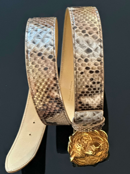 Leather Belt Python multicolour Lion