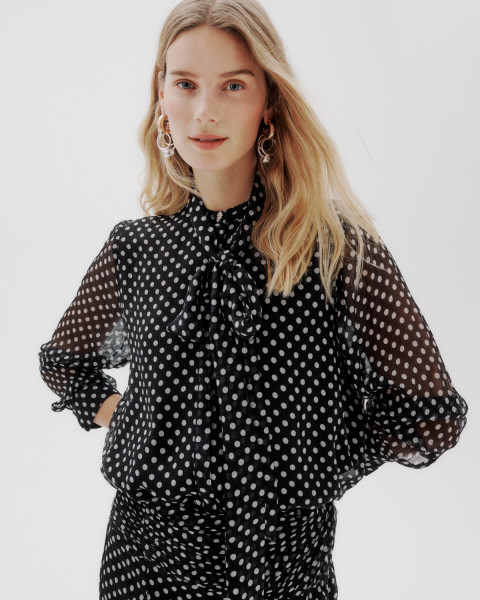 Bluse Hope Polka Dots black