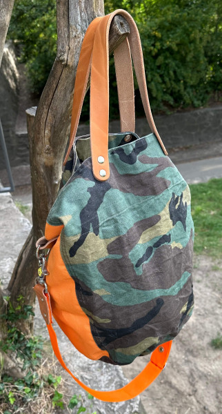 Urban Jungle Tasche Camo /Orange Vintage Small