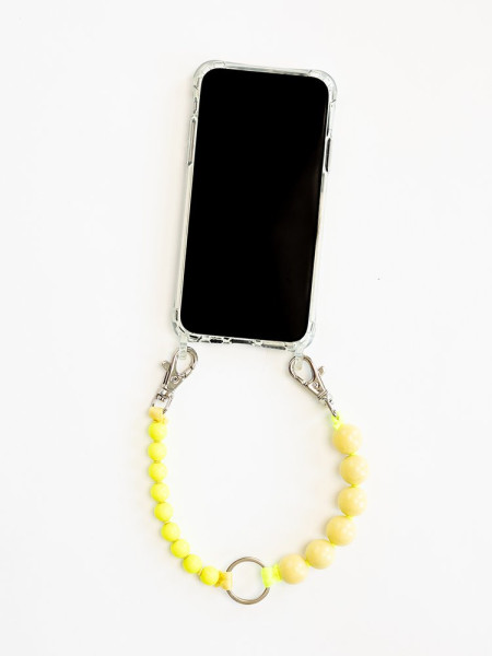 Doppelhandykette kurz pastelyellow-neonyellow