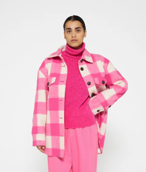 Jacket Check bright pink