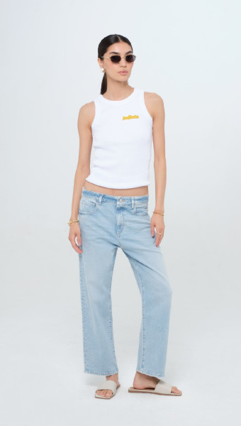 Mimi Cropped Jeans Low Rise sky