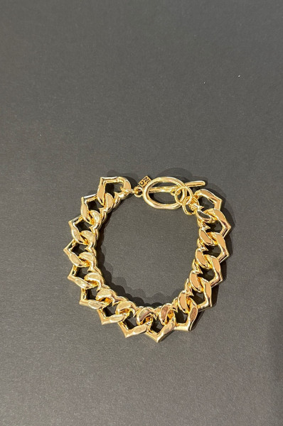 Heart Metal Bracelet Gold