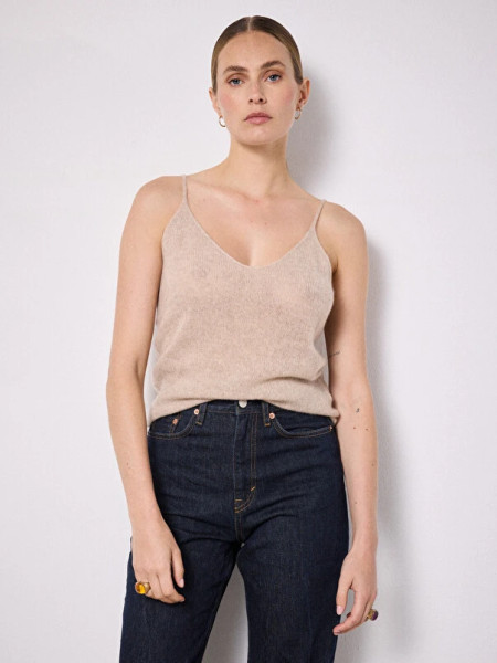 Patti Cashmere Tank Top camel